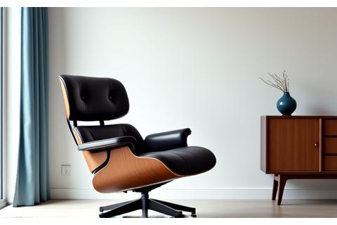 Originale møbler fra midten av århundret, med fokus på skandinavisk design, utstilt i et minimalistisk rom.